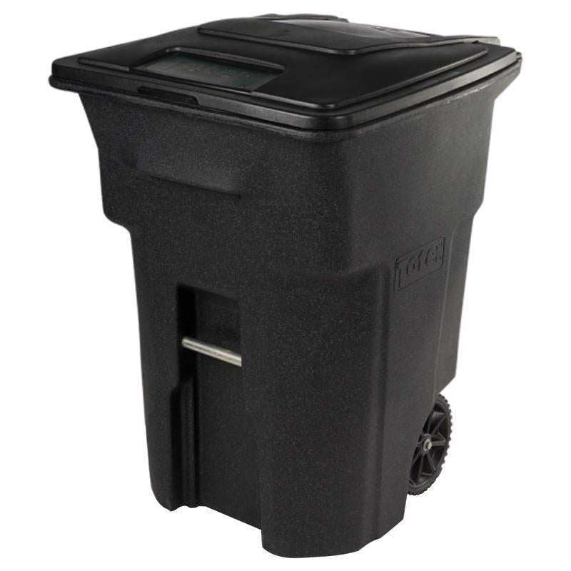 TOTER GARBAGE CAN BLACK 48GL