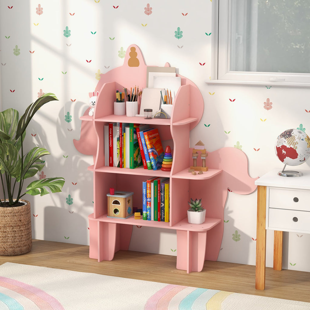 Kids Bookcase Toy Storage Organizer with Open Storage Shelves