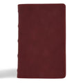 CSB Personal Size Bible, Holman Handcrafted Collection, Marbled Burgundy Premium Calfskin - Leather