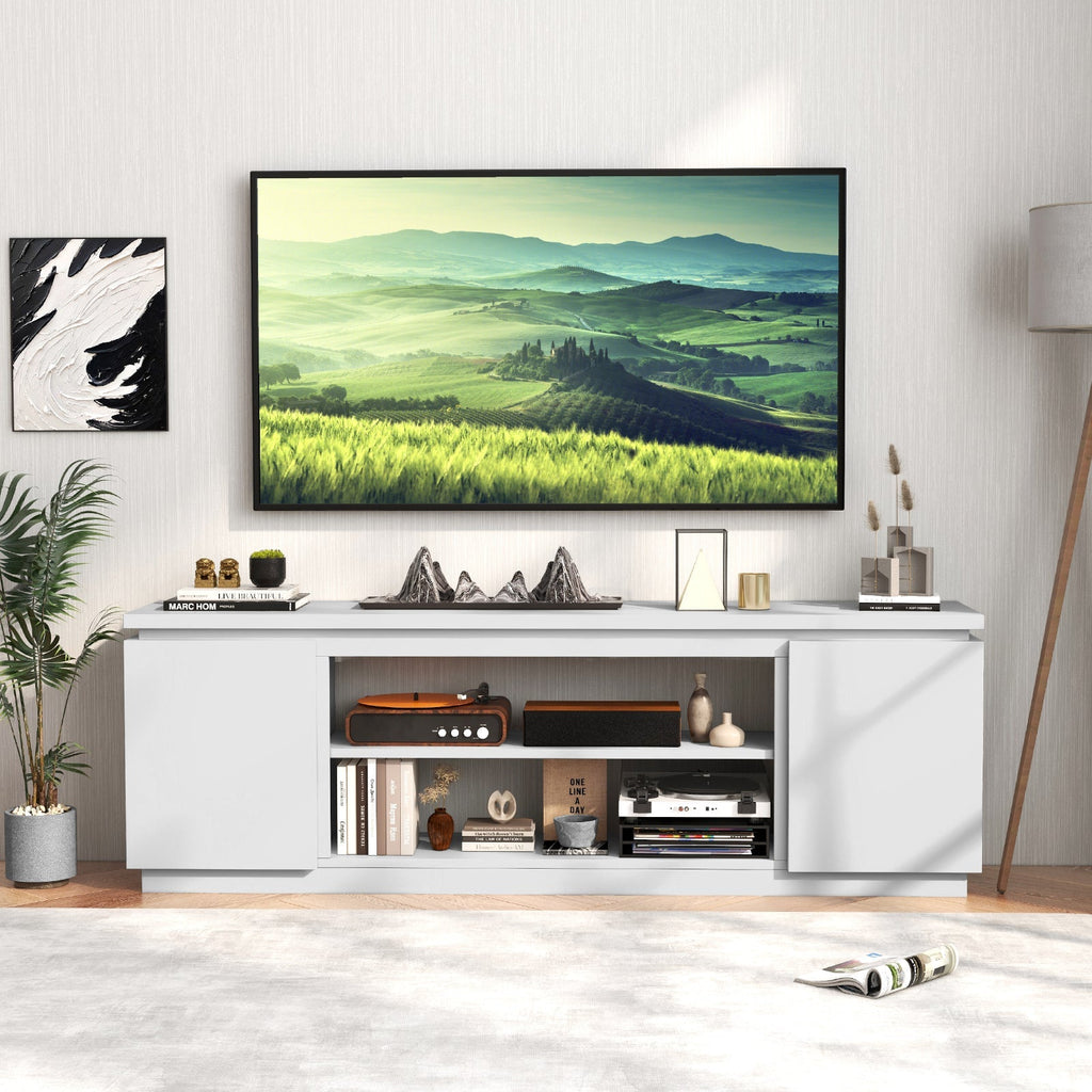 TV Cabinet with 3 Adjustable Shelves and Anti-Tipping Kits for TVs up to 80 Inch