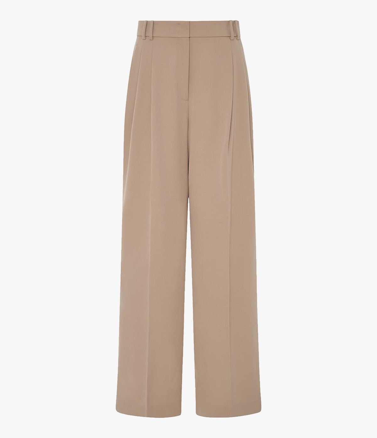 Twill Pleated Trouser | Camel