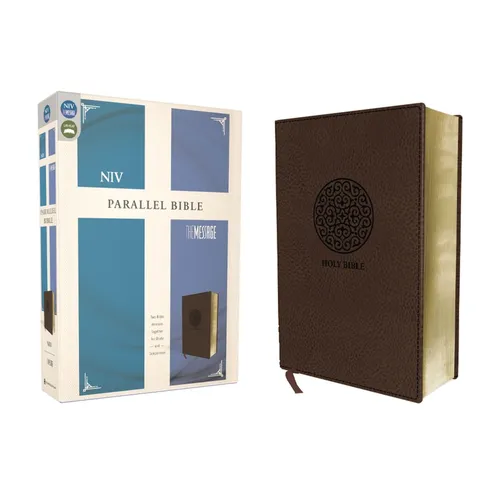 NIV, the Message, Parallel Bible, Leathersoft, Brown: Two Bible Versions Together for Study and Comparison - Imitation Leather