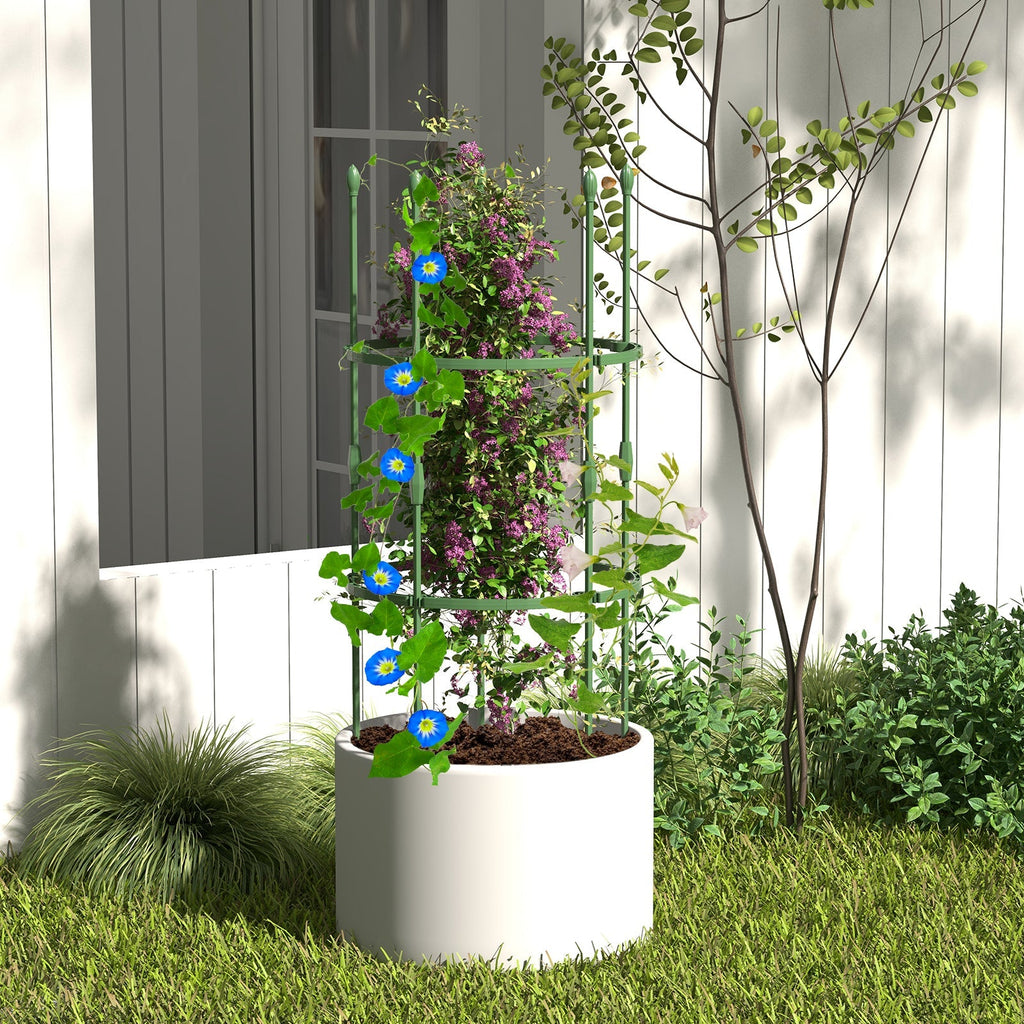 3-Pack Garden Trellis 40 Inch Tall Plant Support Stands with Clips and Ties