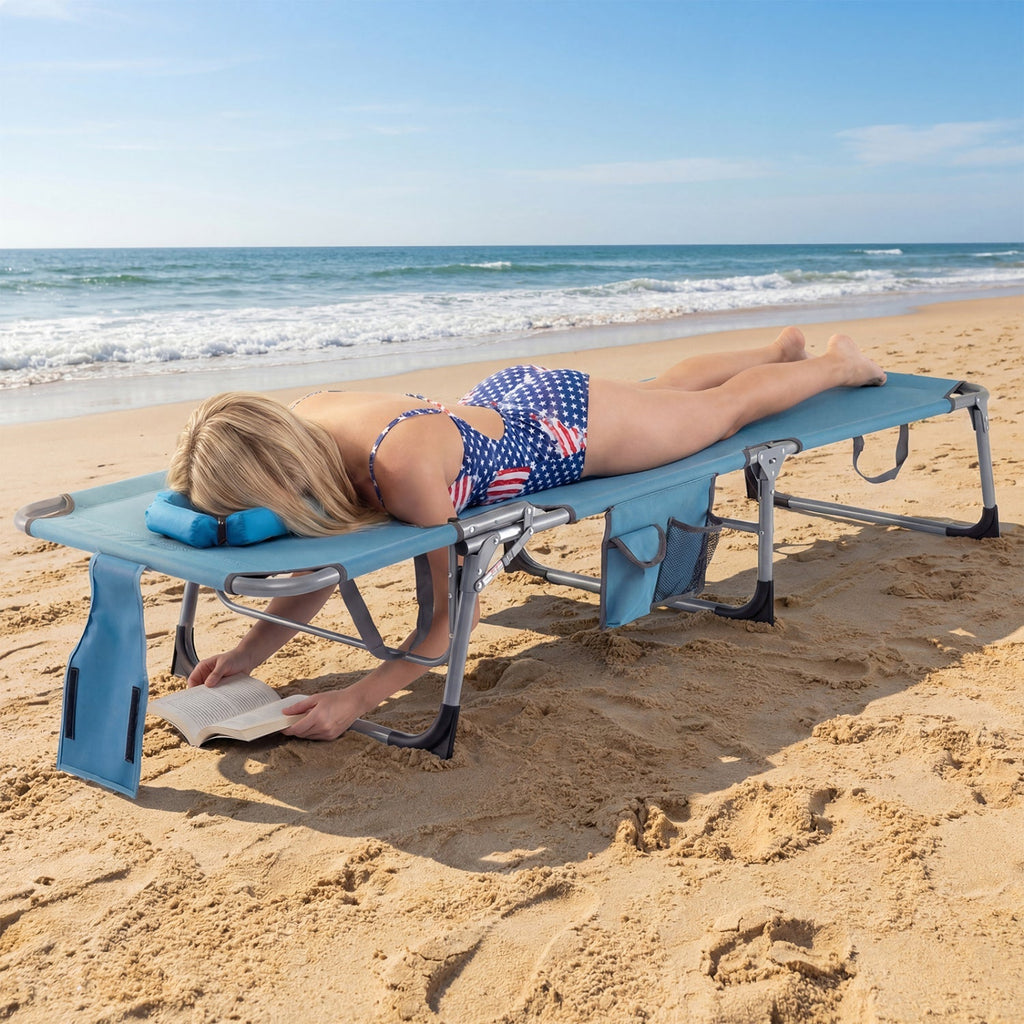 Tanning Chair with Face Arm Holes Folding Chair