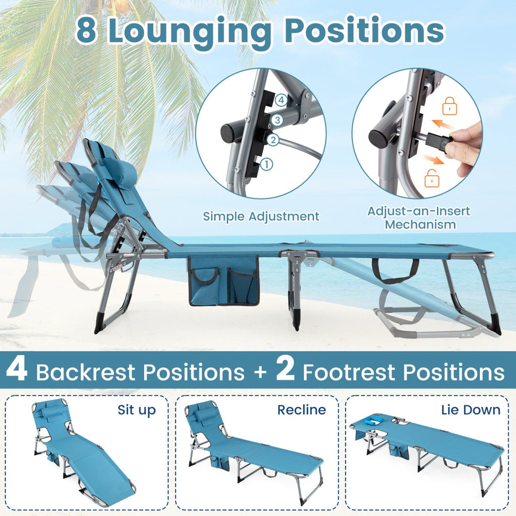 Tanning Chair with Face Arm Holes Folding Chair