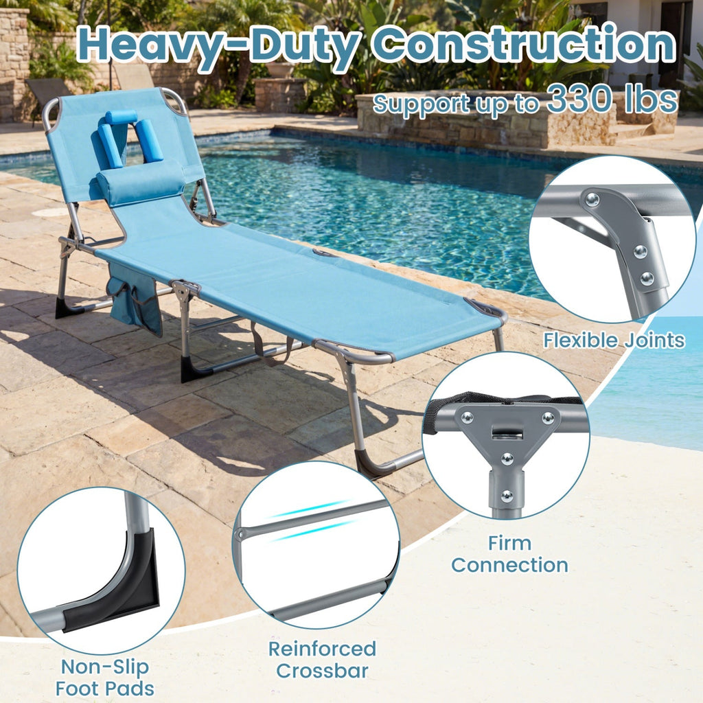 Tanning Chair with Face Arm Holes Folding Chair