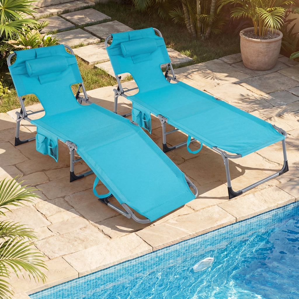 Tanning Chair with Face Arm Holes Folding Chair