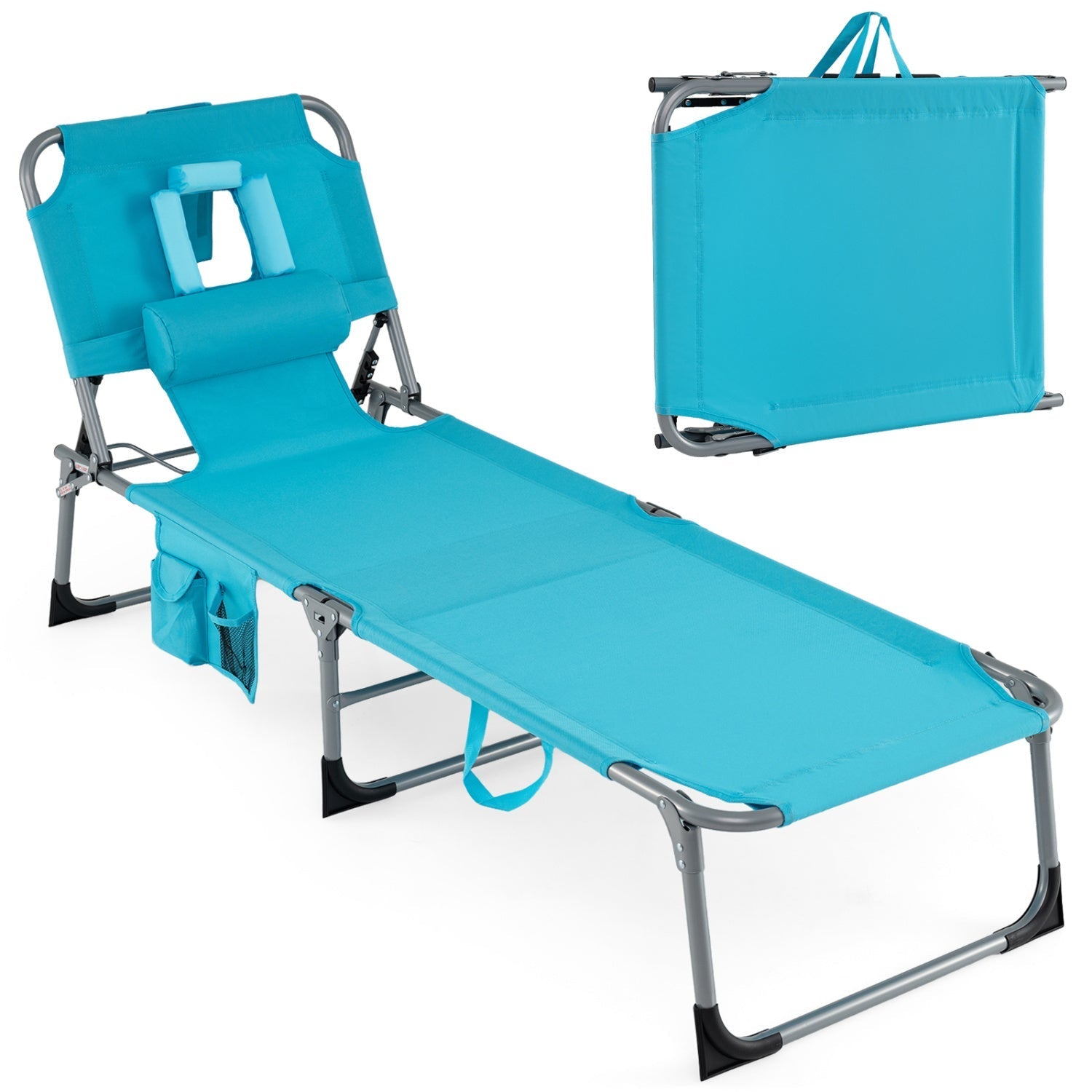 Tanning Chair with Face Arm Holes Folding Chair