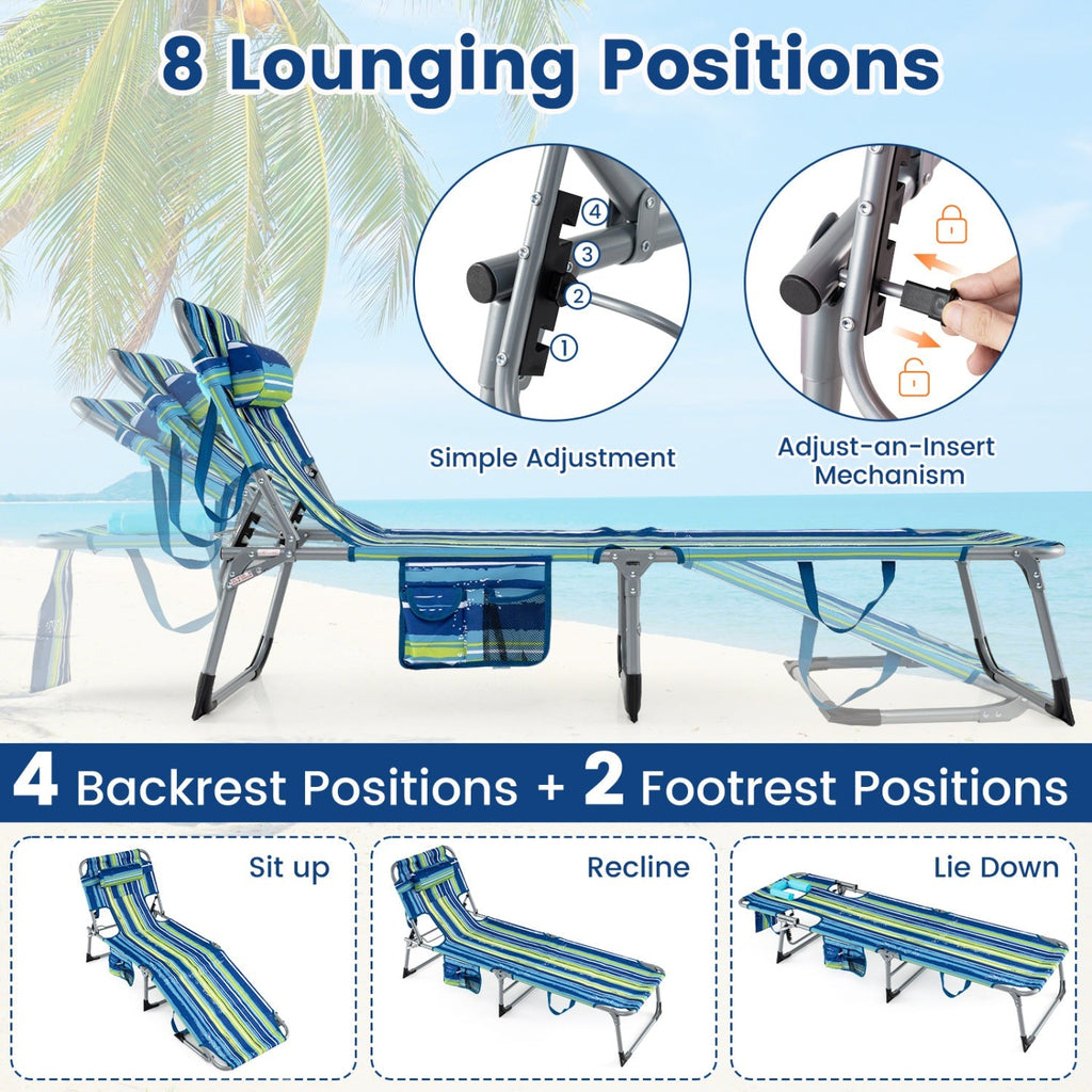 Tanning Chair with Face Arm Holes Folding Chair