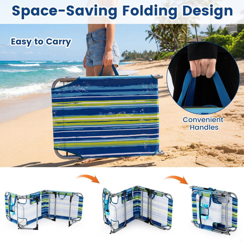 Tanning Chair with Face Arm Holes Folding Chair