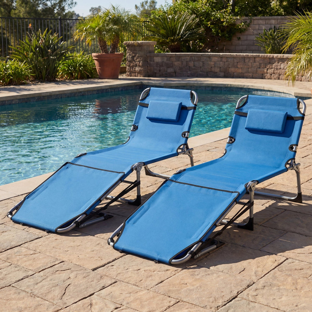 Tanning Chair with Face Arm Holes Portable Sunbathing Chair