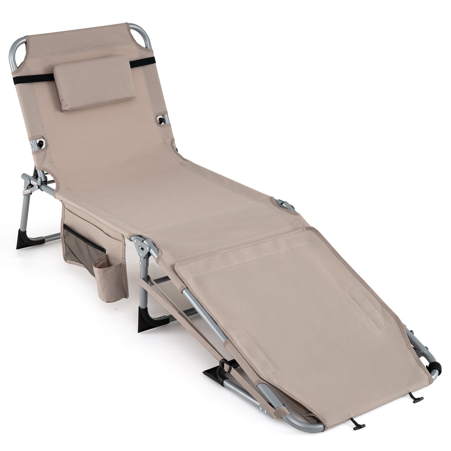 Tanning Chair with Face Arm Holes Portable Sunbathing Chair