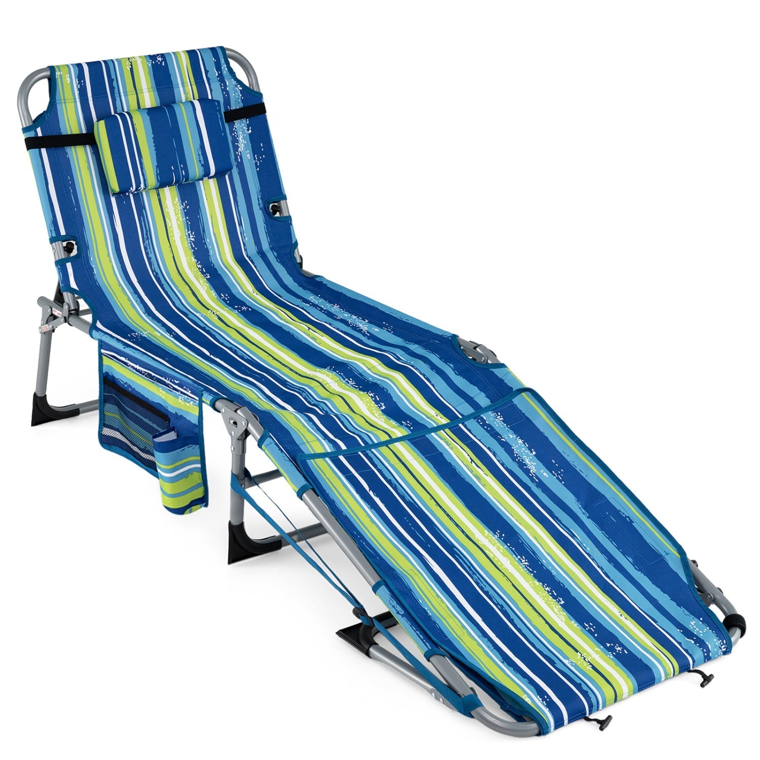 Tanning Chair with Face Arm Holes Portable Sunbathing Chair