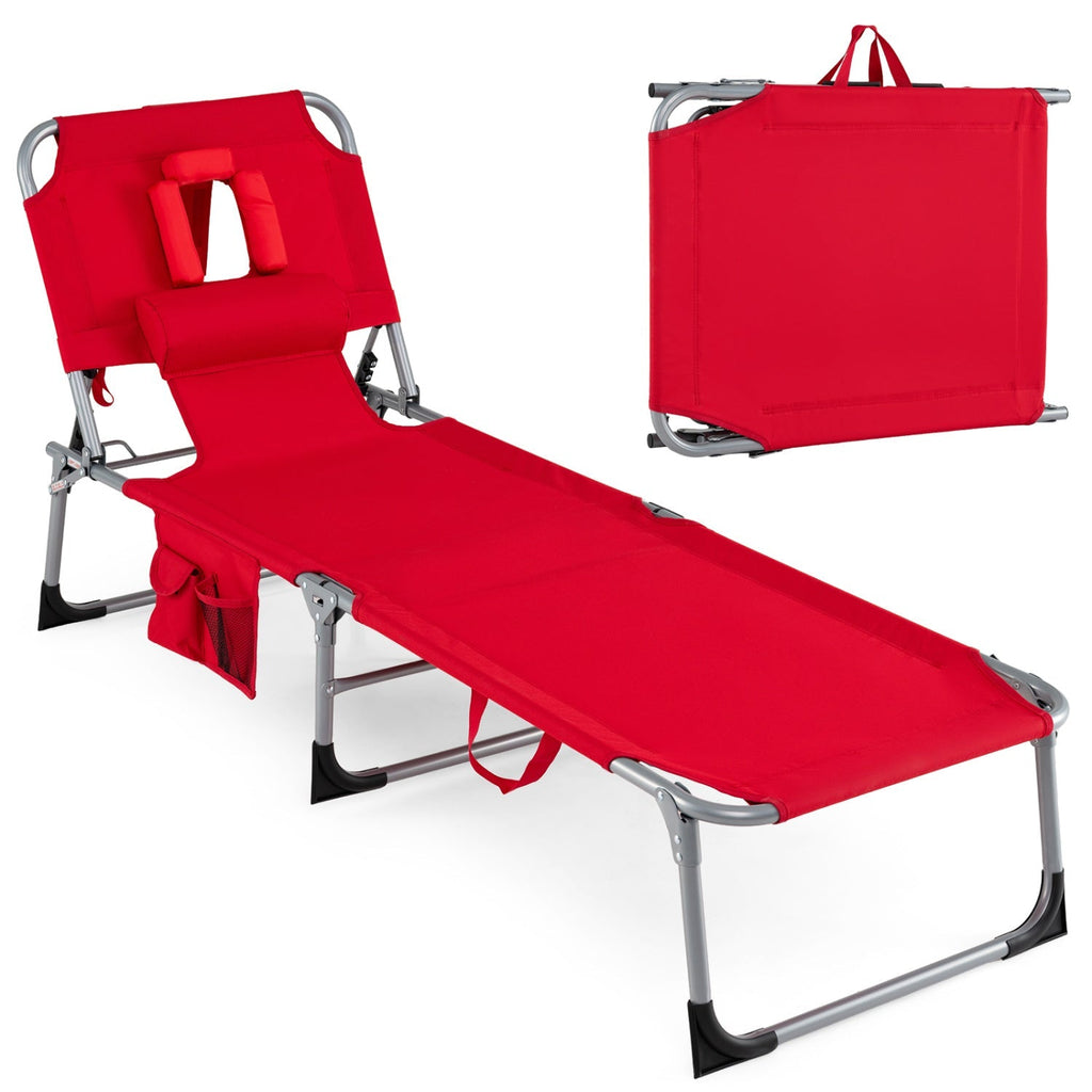 Tanning Chair with Face Arm Holes Folding Chair