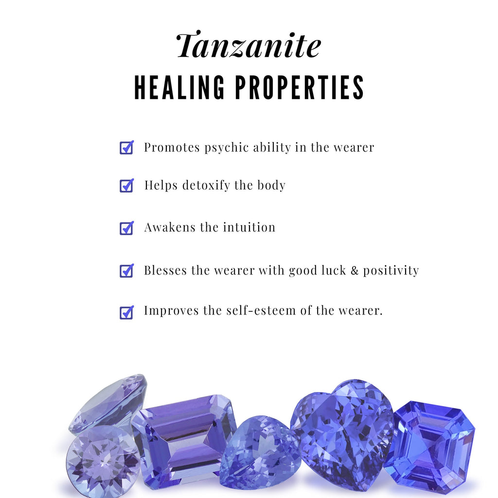 Real Tanzanite Heart Necklace with Diamond Accent Bail