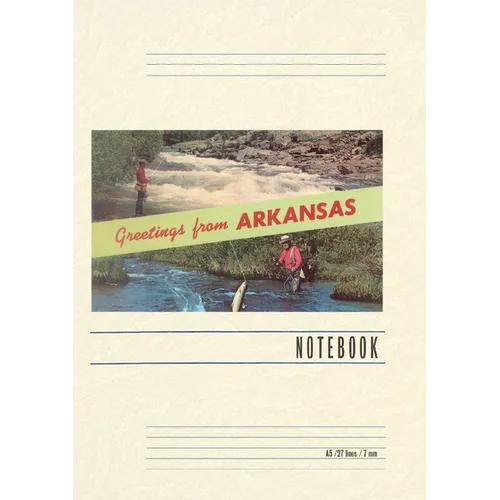 Vintage Lined Notebook Greetings from Arkansas - Paperback