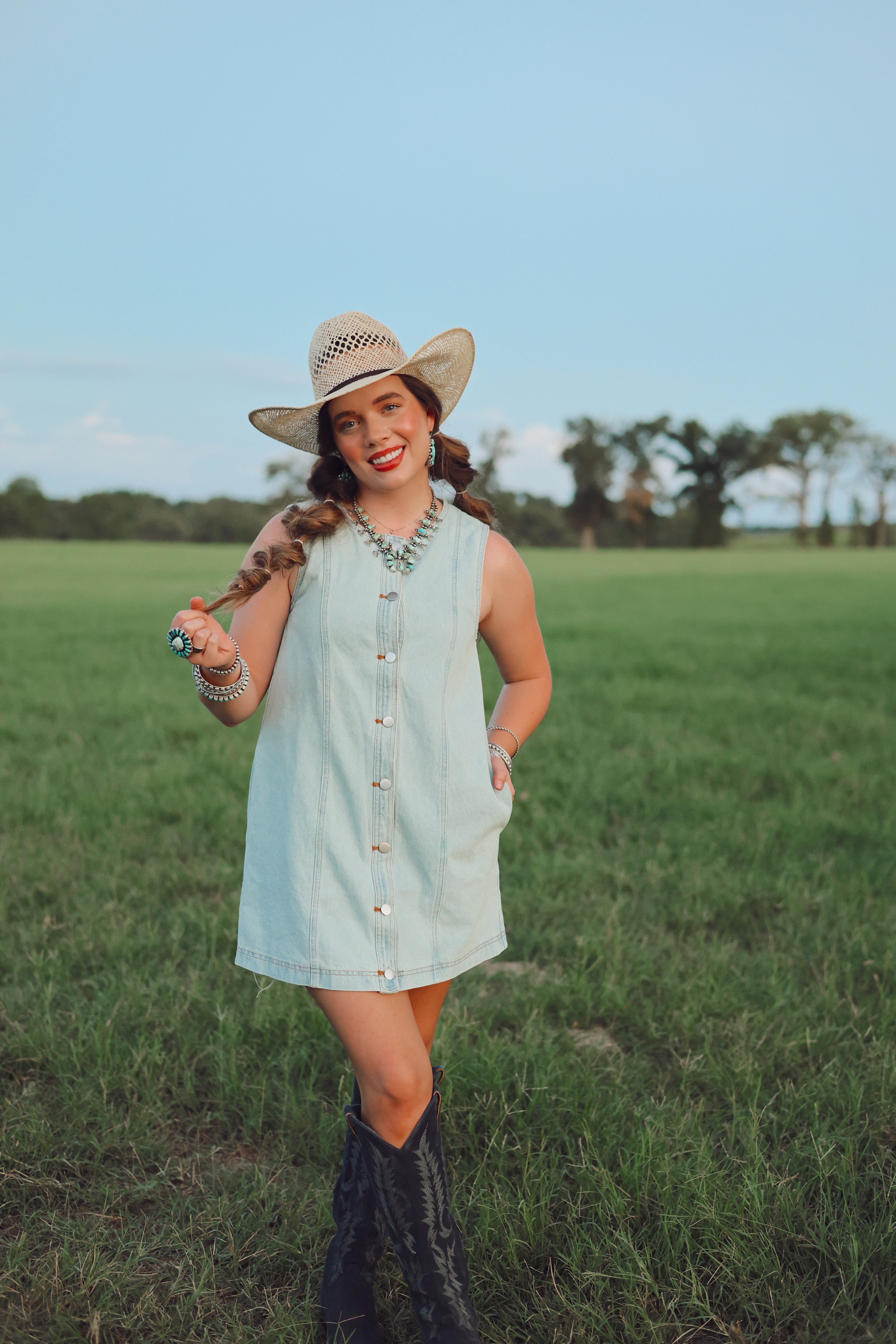 The Dobbs Denim Dress in Light Wash