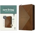 NLT Large Print Thinline Reference Zipper Bible, Filament Enabled (Leatherlike, Messenger Stone & Camel, Indexed, Red Letter) - Imitation Leather