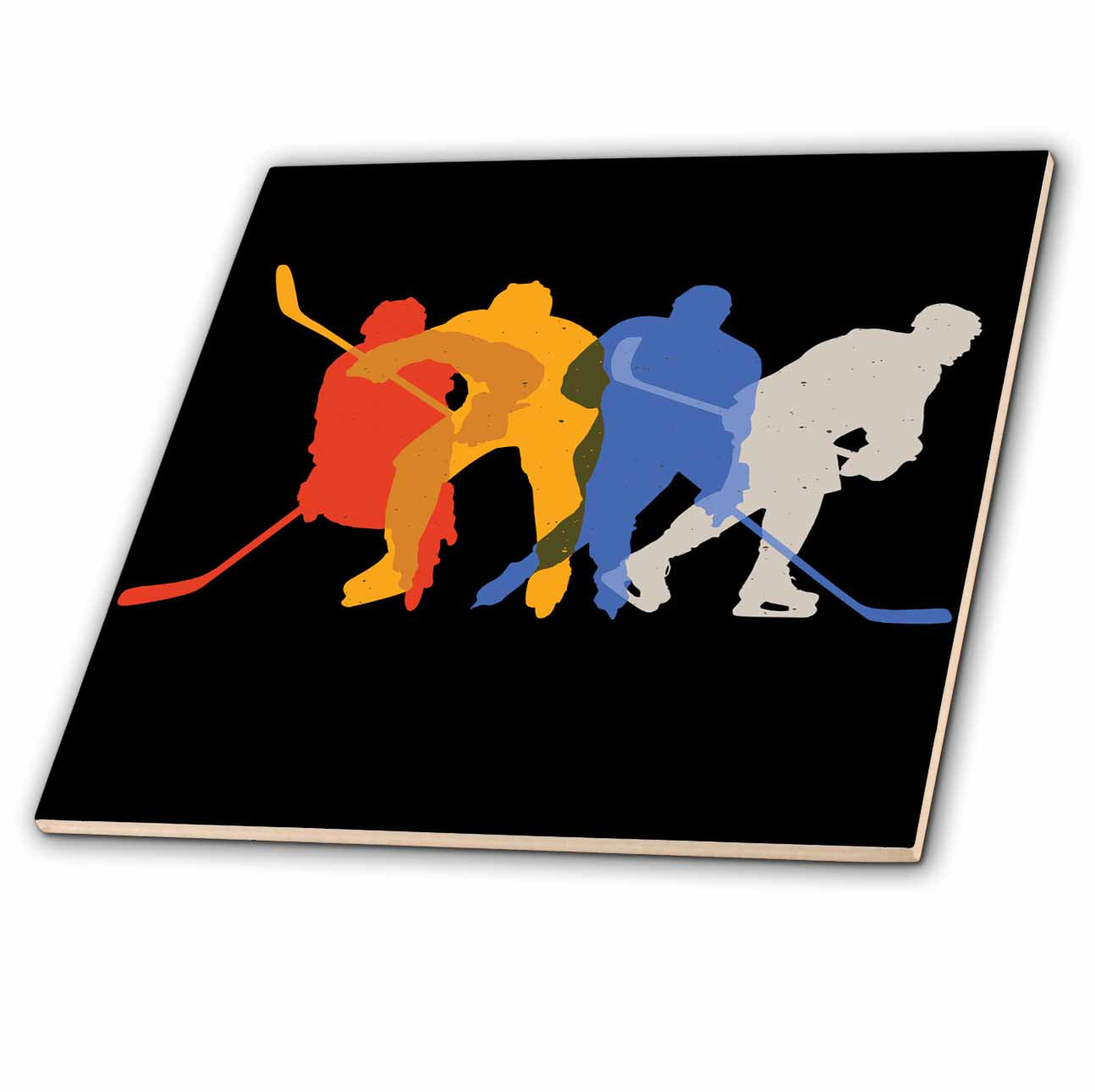 3dRose Sven Herkenrath Sport - Ice Hockey Sport in Many Colors Skate Puck - Tiles (ct_326498)