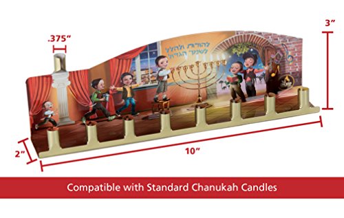 Tin Menorah with Painting