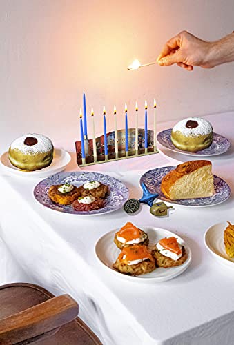 Tin Menorah with Painting