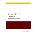 Evaluation of Criminal Responsibility - Paperback