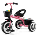 Toddler Tricycle with Adjustable Seat and Storage Baskets for 1.5-5 Years Old