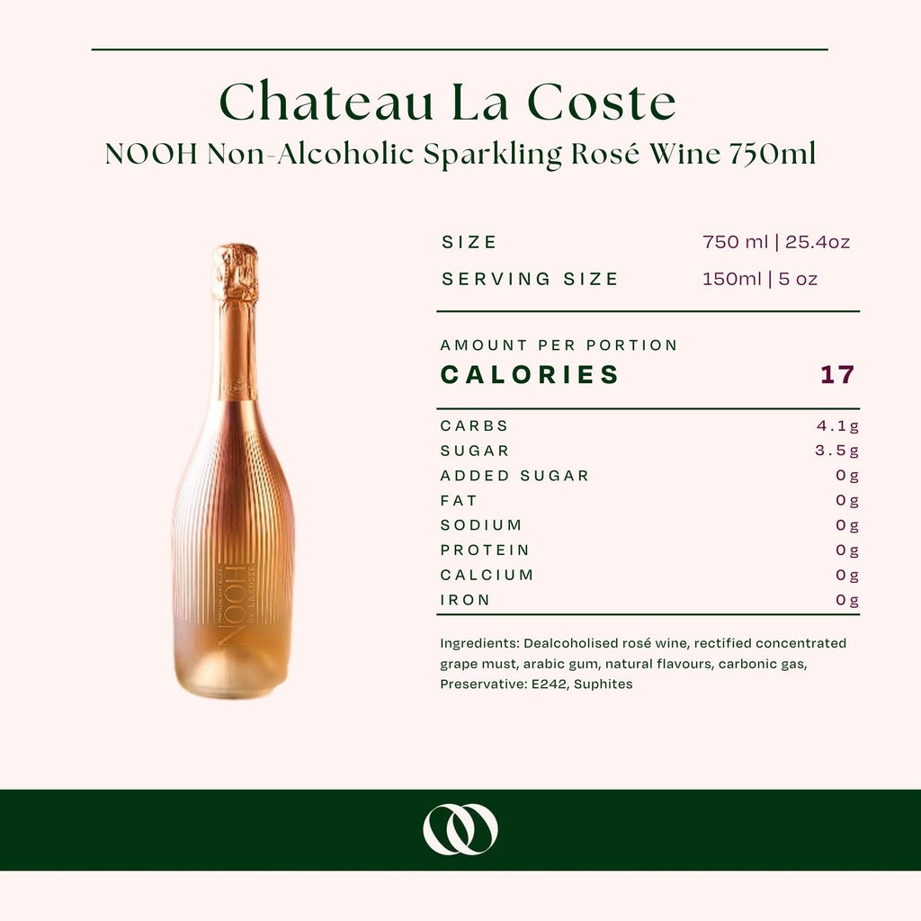 Chateau La Coste - NOOH Non-Alcoholic Sparkling Rosé Wine - 750ml
