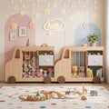 Kids Toy Storage Organizer with Wheels and Stuffed Animal Bin