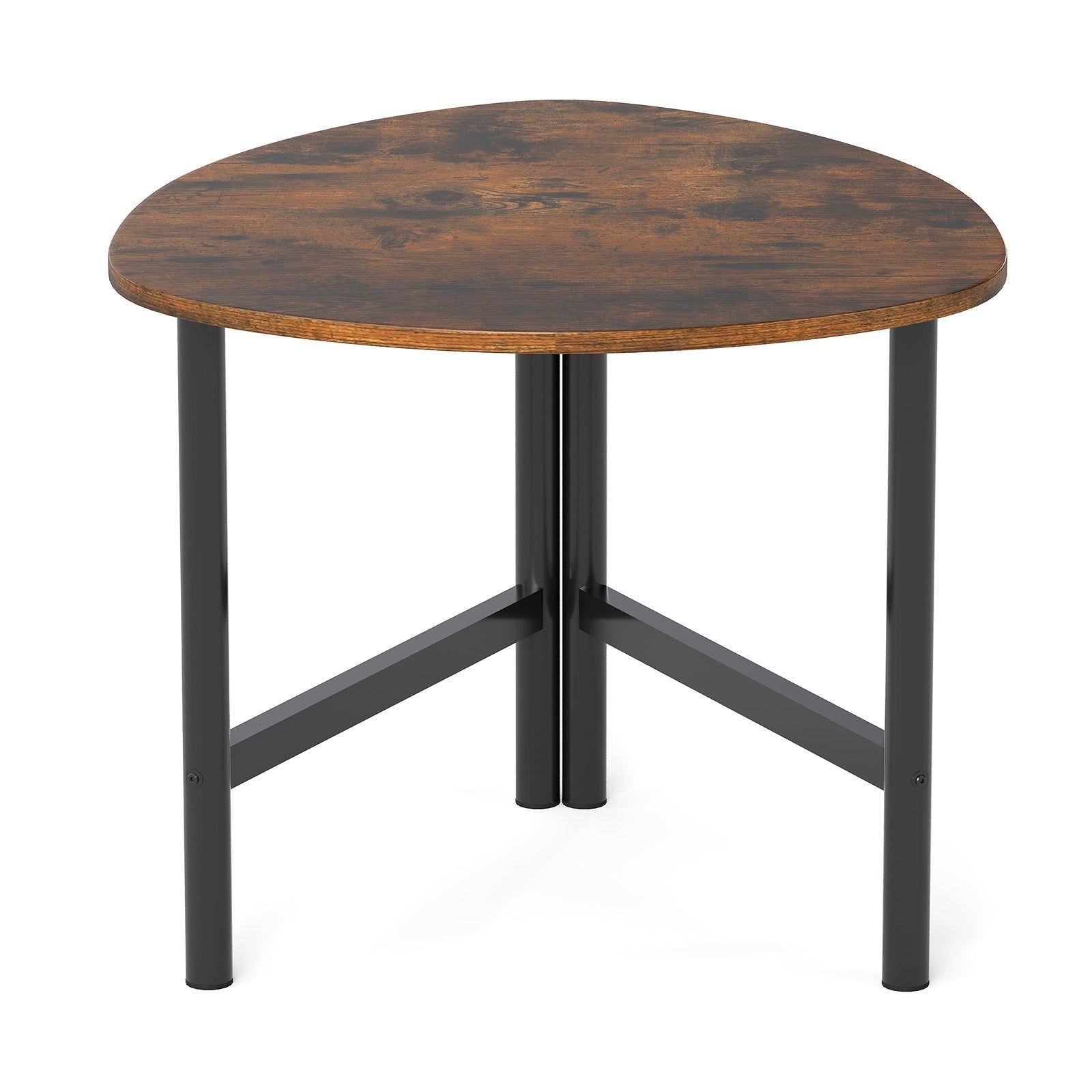 Triangle Coffee Table Oval Coffee Table with Metal Legs Industrial Center Table