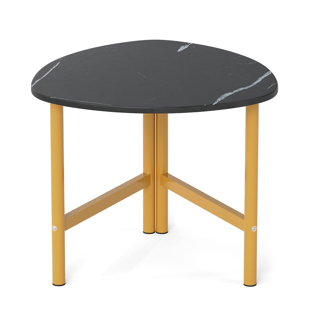 Triangle Coffee Table Oval Coffee Table with Metal Legs Industrial Center Table