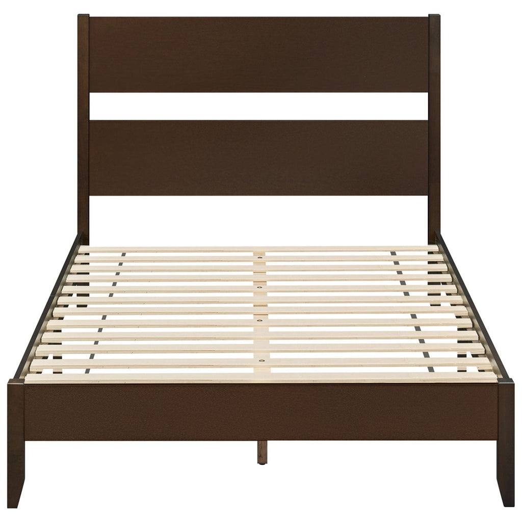 Full Bed Frame with Headboard and Solid Wood Legs