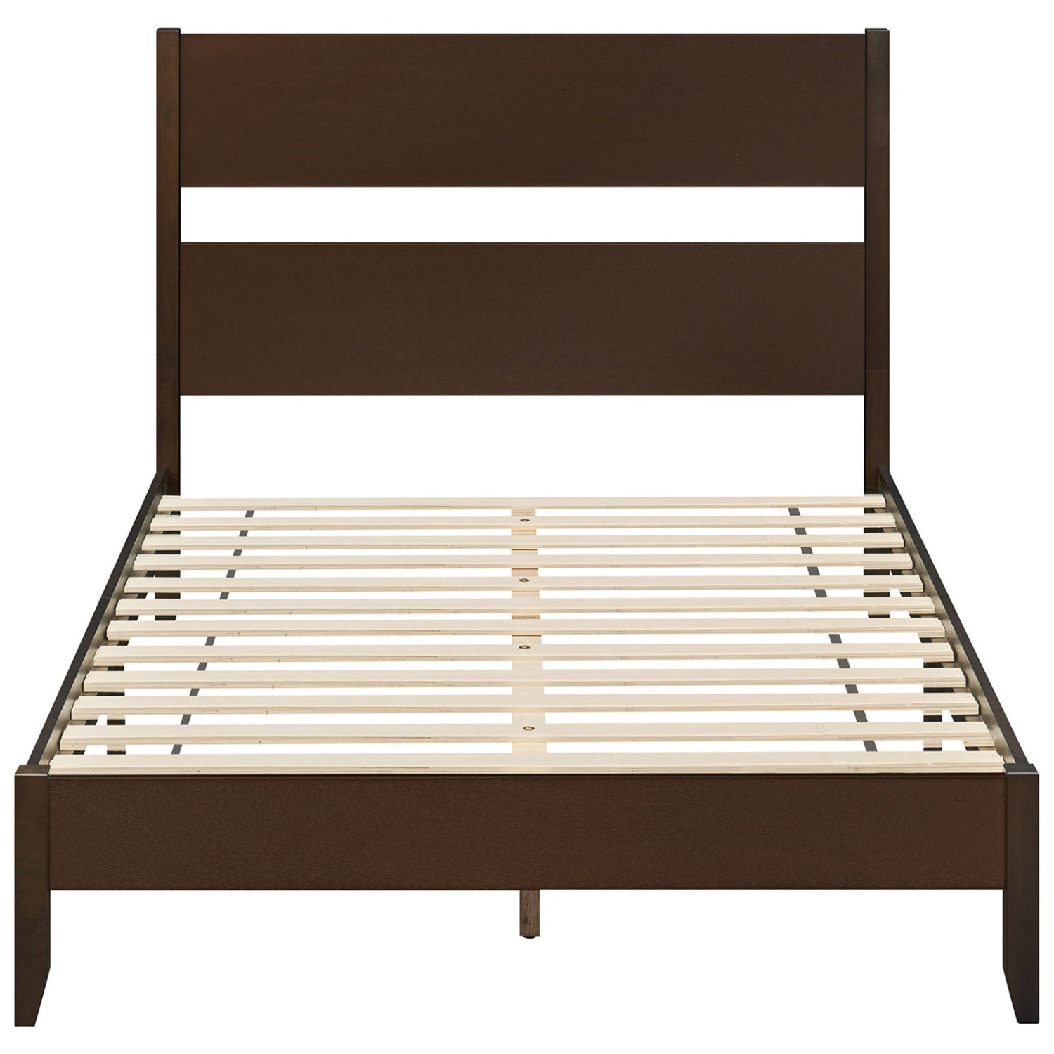 Full Bed Frame with Headboard and Solid Wood Legs