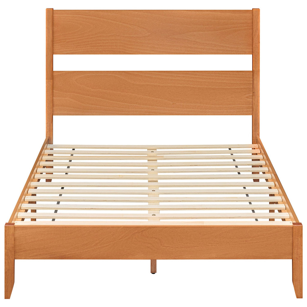 Full Bed Frame with Headboard and Solid Wood Legs