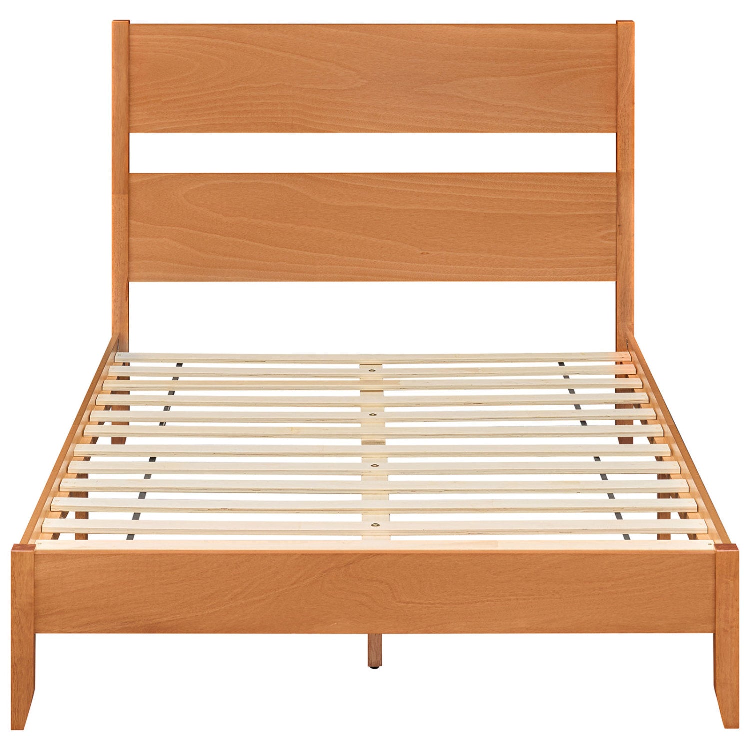 Full Bed Frame with Headboard and Solid Wood Legs