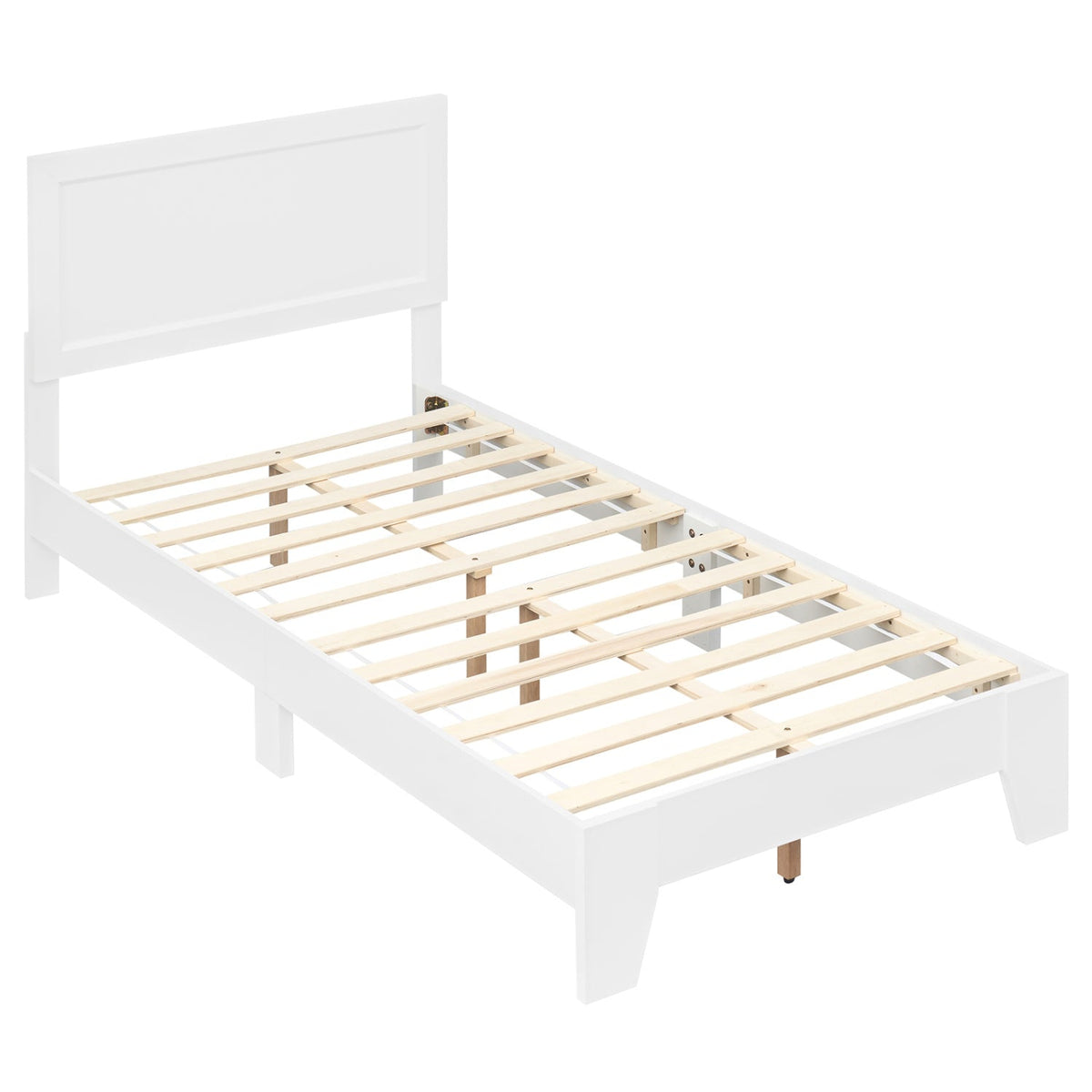 Twin Platform Bed Frame with Headboard - No Box Spring Needed