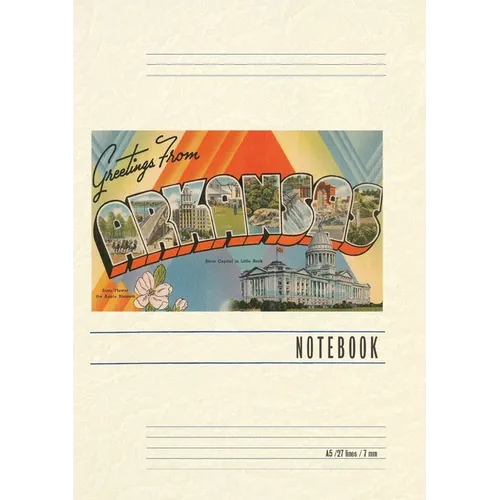 Vintage Lined Notebook Greetings from Arkansas - Paperback
