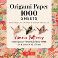 Origami Paper 1,000 Sheets Kimono Patterns 4 (10 CM): Tuttle Origami Paper: Double-Sided Origami Sheets Printed with 12 Different Designs (Instruction - Loose Leaf