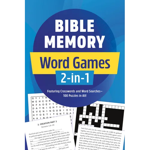 Bible Memory Word Games 2-In-1: Featuring Crosswords and Word Searches--100 Puzzles in All! - Paperback