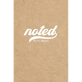 Noted Pocket Notebook: 4"x6", Small Journal Blank Memo Book, White Logo Kraft Brown Cover - Paperback