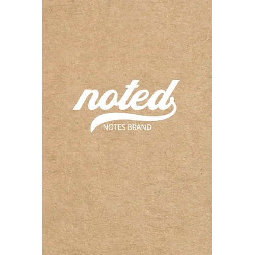 Noted Pocket Notebook: 4"x6", Small Journal Blank Memo Book, White Logo Kraft Brown Cover - Paperback
