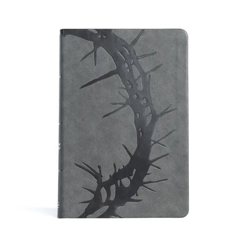 CSB Giant Print Reference Bible, Charcoal Leathertouch - Imitation Leather