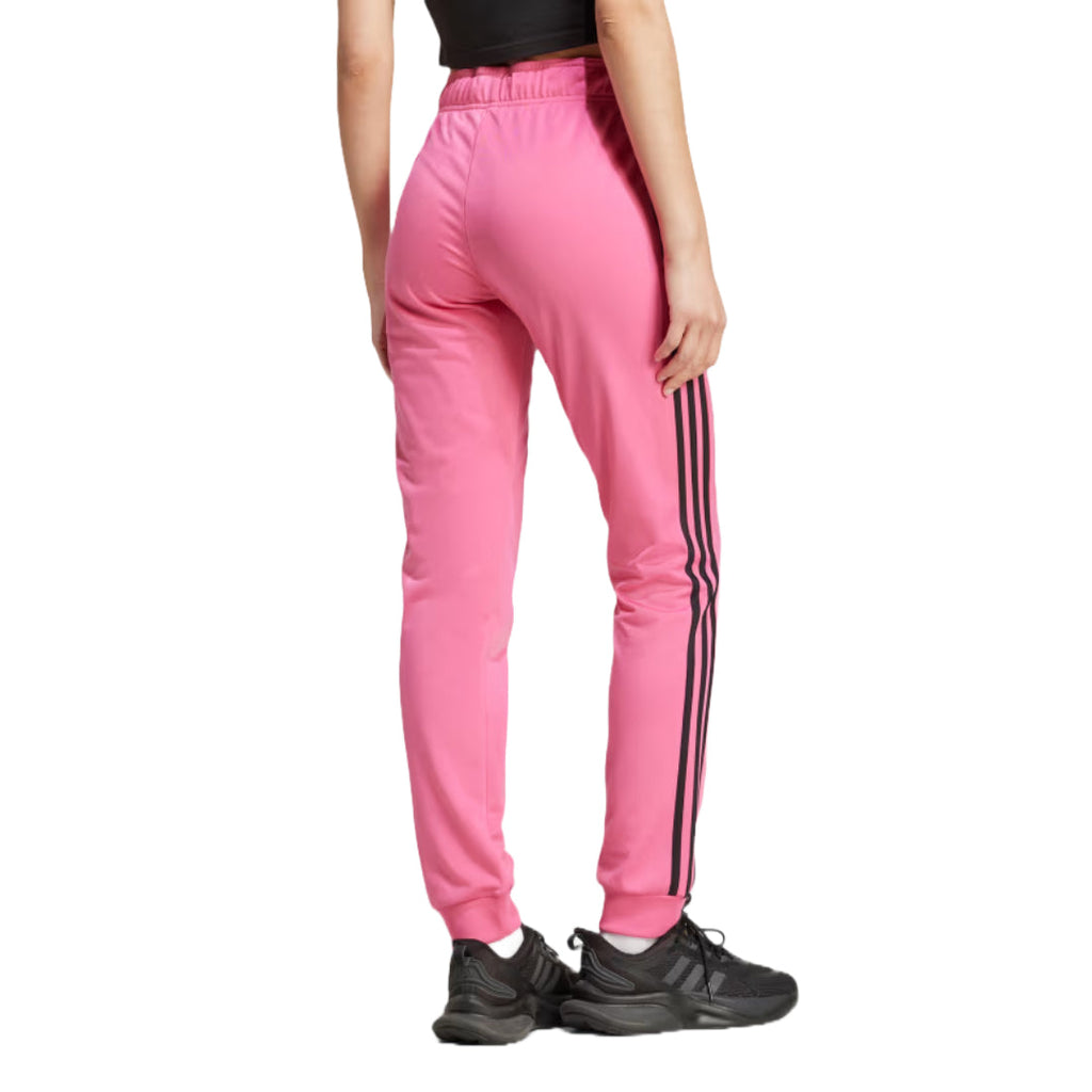 adidas Women's Primegreen Essentials Warm-Up Slim Tapered 3-Stripies Track Pants - Pulse Magenta