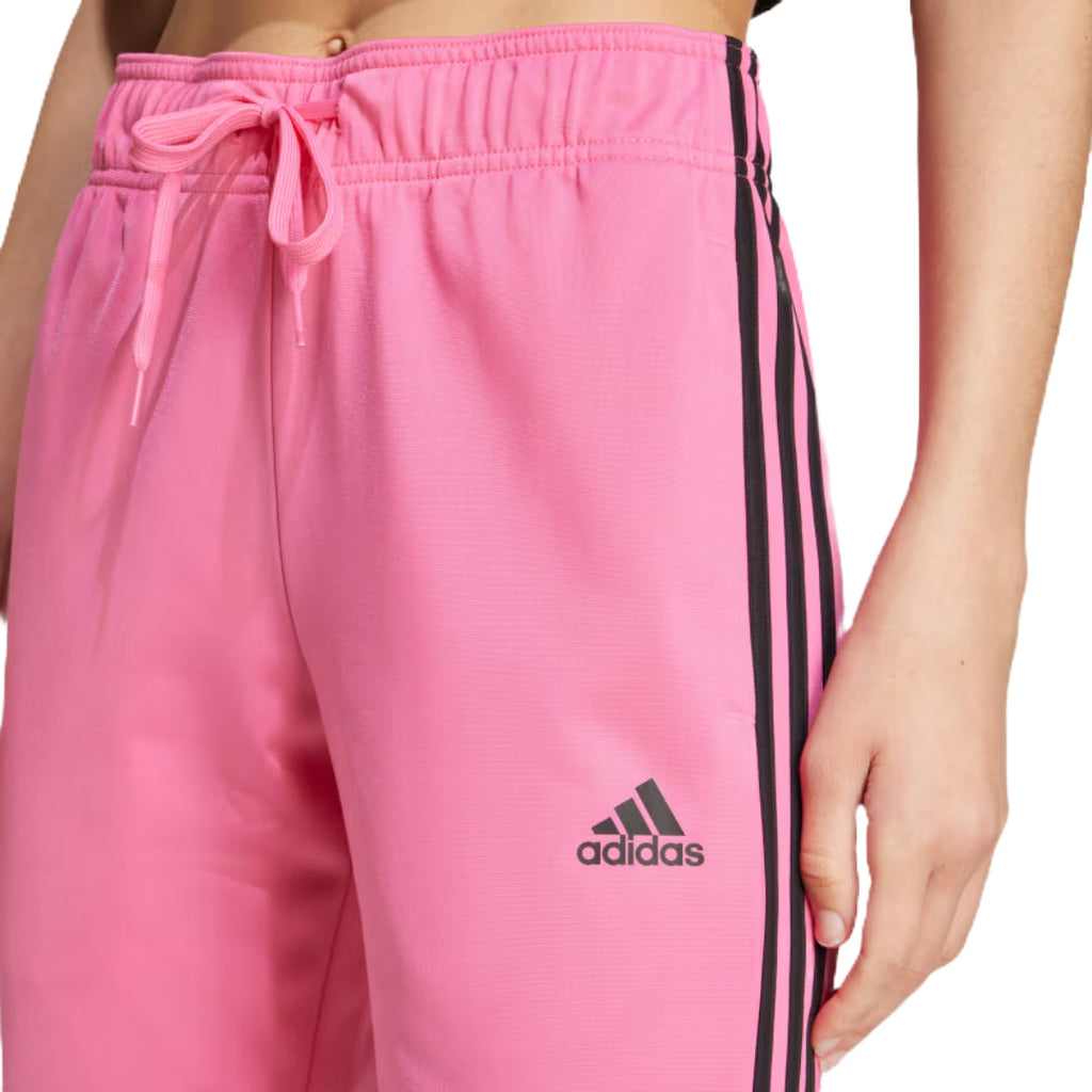 adidas Women's Primegreen Essentials Warm-Up Slim Tapered 3-Stripies Track Pants - Pulse Magenta