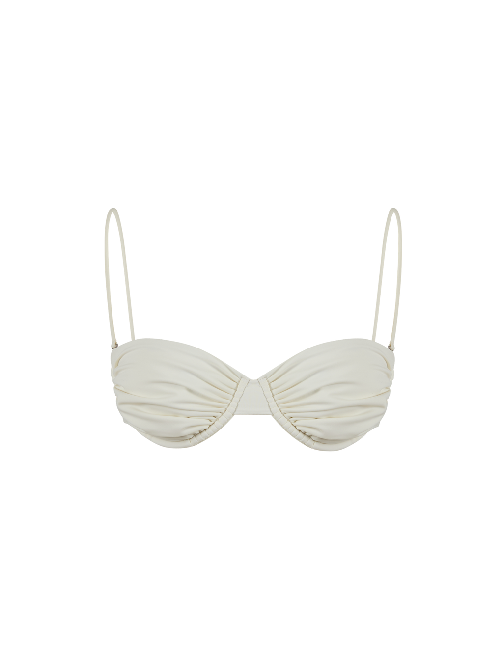 RUCHED BALCONETTE BIKNI TOP