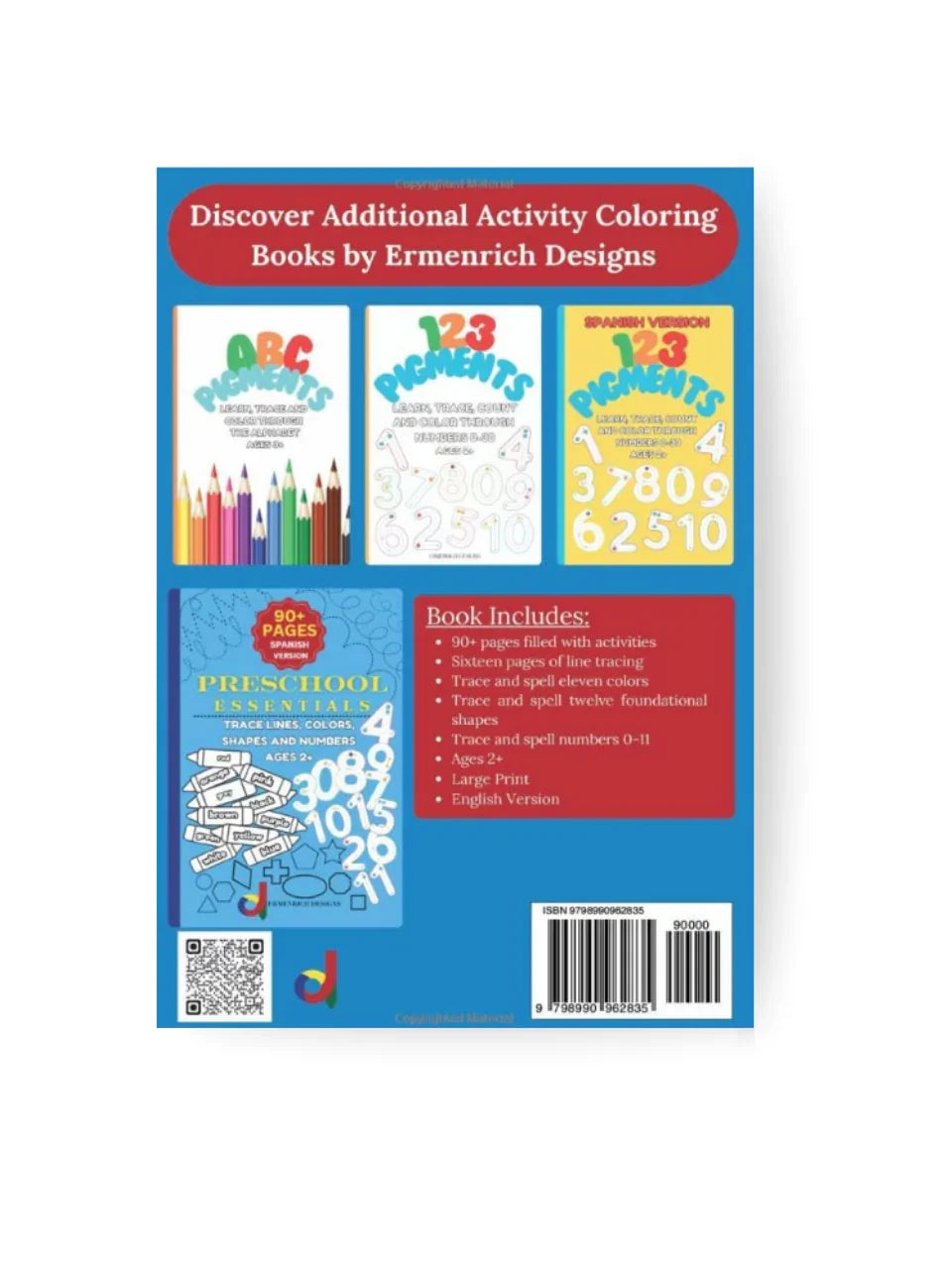 Preschool Essentials Trace Lines, Colors, Shapes and Numbers Coloring Book