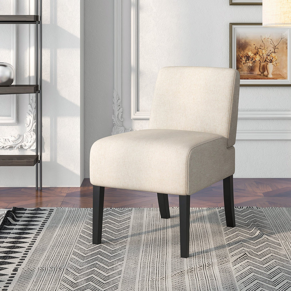 Upholstered Living Room Chair with Rubber Wood Legs
