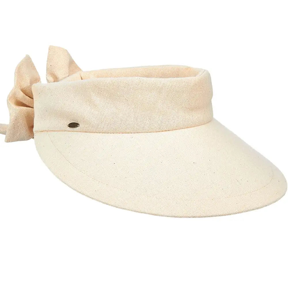 Scala Cotton Bow Visor - Womens Visor