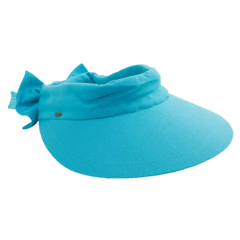 Scala Cotton Bow Visor - Womens Visor