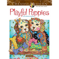 Creative Haven Playful Puppies Coloring Book - Paperback